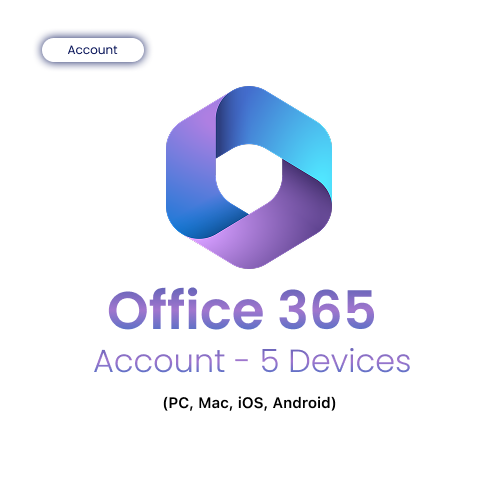 Office 365 Account - 5 Devices (PC, Mac, iOS, Android)